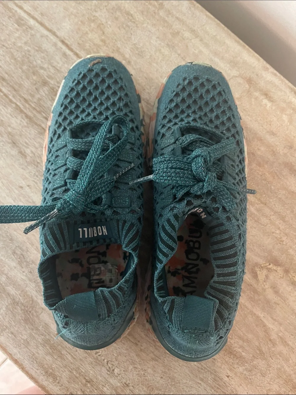 NOBULL  Knit Trainer in Teal with Multicolor Trim